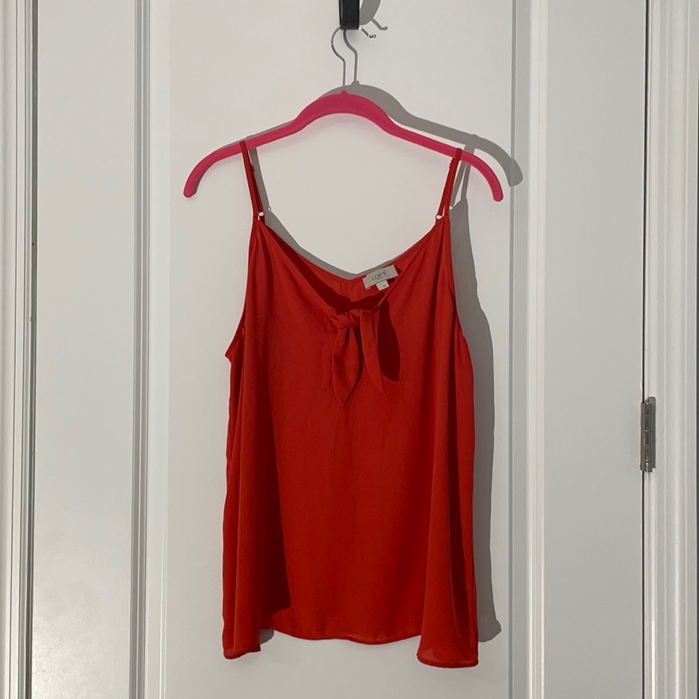 Coral Cami with Tie Detail